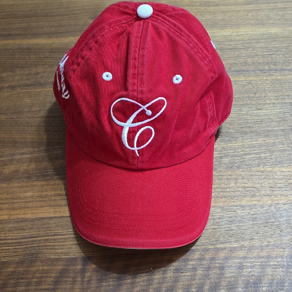 Red Embroidered Cap
